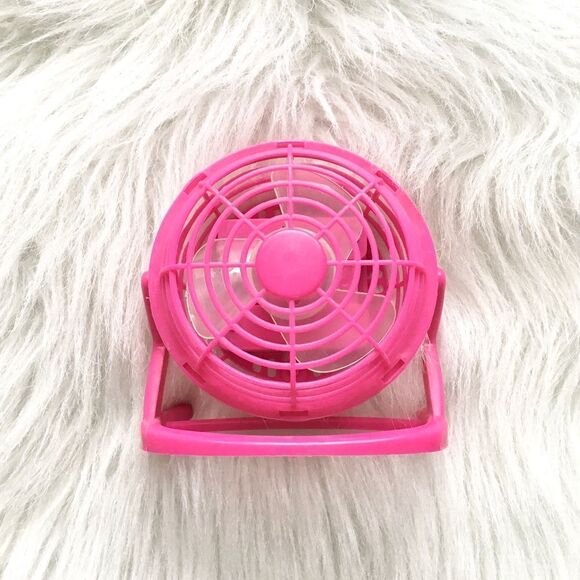 🔃Mini Battery Operated Portable Pink Fan - Picture 2 of 4